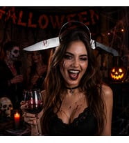 Halloween Bıçak Modeli Taç Cadılar Bayramı Kostüm Parti Aksesuarı Dekoru