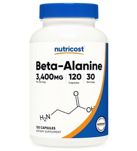 Nutricost Beta-Alanine Capsules 3400mg, 120 Caps (30 Serv).