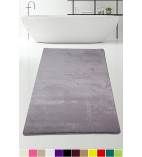 Elite Gri 80x150 cm Büyük Ebat Peluş Banyo Paspası Kaymaz Pufidik Banyo Halısı