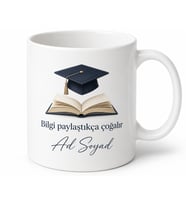 Asistana Hediye Üniversite Temalı Özel Baskılı Kupa Bardak Mezuniyet Hediyesi