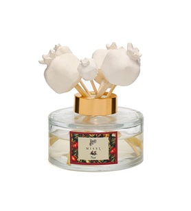 Yılbaşı 150 ml Seramik Taş Bambu Çubuklu Nar Oda Kokusu (Renksiz)