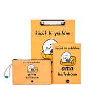 Çılgıntrend Küçük Bi Yıkıldım Tasarımlı Kırtasiye Seti
