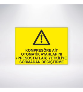 Kompresörlere Ait Otomatik Ayarlarını(Presostatlar) Yetkiliye Sormadan Değiştirme 21x28 Arkası Yapış