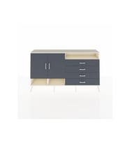Arges Konsol 5 Raflı 4 Çekmeceli 2 Kapaklı 176x30x99 Aytaşı-Antrasit