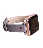 Apple Watch Uyumlu Deri Kordon 38-40-41mm ST RST9 Gri