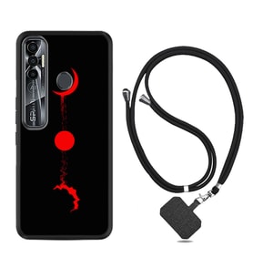 Tecno Spark 6 6 Go 8C 8 Pro 7 7 Pro Kılıf Boyun Askılı Silikon Red Moon 1710