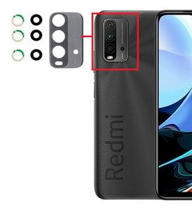 Xiaomi Redmi 9T Kamera Lensi Camı Full M2010J19SG M2010J19SY (Siyah)