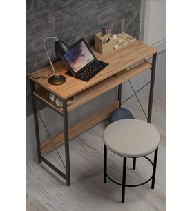 Çalışma Masası Bilgisayar Laptop Ofis Masası Okul Ev Atlantik Çam