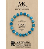 MK TASARIM GERÇEK APATİT BİLEKLİK MK.7000.835- RAHATLIK-DİNGİNLİK-ENERJİ- STRES BİLEKLİĞİ