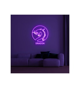 DRAGON Yazılı ve Şekilli Neon Tabela