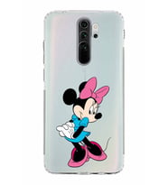 Xiaomi Redmi Note 8 Pro  Kamera Korumalı Kapak Minnie Mouse Tasarımlı Şeffaf  Kılıf