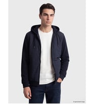 LCWAIKIKI Classic Lacivert Kapüşonlu Erkek Fermuarlı Sweatshirt