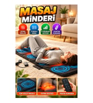 Isıtmalı Titreşimli Masaj Minderi – 5 Mod, 3 Yoğunluk ve Uzaktan Kumanda