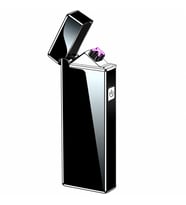 Valkyrie X8 USB Şarjlı Elektronik Ark Çakmak Alevsiz Rüzgara Dayanıklı Metalik Siyah