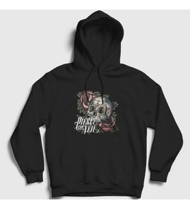 Presmono Unisex Siyah Skull Pierce The Veil Kapüşonlu Sweatshirt 387770tt
