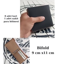 EL YAPIMI HAKİKİ DERİ BIFOLD BABA CÜZDANI DOĞUM GÜNÜ HEDİYE