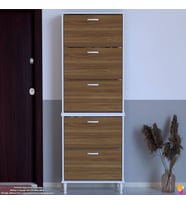 Modilayn VARBİ UMAY' 2 Li Antre Hol 72x 205x26 cm’ lik 5 Düşer Kapak 10 Göz Raflı Ayakkabılık