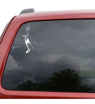Bayan Topuklu Ayakkabı Araba Sticker 25Cm Beyaz Renk Arka Cam