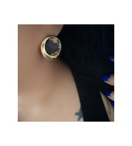 ÖZEL SERİ LEOPARLI YUVARLAK KÜPE-GOLD RENK ACR9188