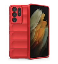 Newface Samsung Galaxy S21 Ultra Kılıf Optimum Silikon - Kırmızı