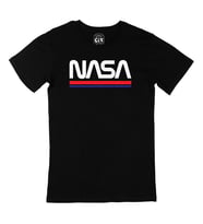 NASA Yazılı Siyah Tişört