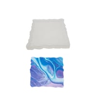 Epoksi Silikon Kalıp Magnet Geode Kare  10 CM