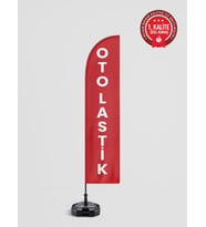 Oto Lastik Yelken Bayrak Set - Raşel Kumaş 1. Kalite