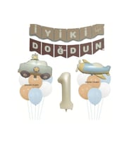 RETRO RENK POLİS ARABASI FOLYO YAŞ SET