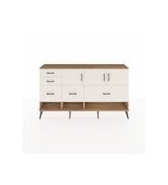 Arges Konsol 3 Raflı 5 Çekmeceli 3 Kapaklı 176x30x99 Çam-Aytaşı