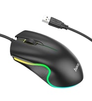 HOCO GM19 RGB LED Işıklı Gamer Oyuncu Kablolu Optik Mouse-(5775) - HPSBYI1152-6037