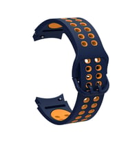 Samsung Galaxy Watch 4 40mm 20mm Uyumlu Kordon Silikon Esnek Yumuşak Delikli Spor KRD-02 Kayış