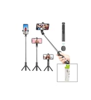Esnek Siyah Selfie Çubuğu, Tripod Ayaklı, Uzayan ve Kısalan, 67cm
