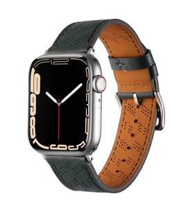 Lexroo Watch 7 41mm KRD-76 PU Deri Kordon Strap Kayış - Koyu Yeşil