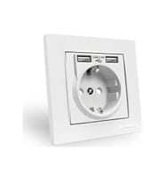 Mutlusan 2 Usb"li Topraklı Beyaz Blisterli Priz (2220 619 0201)