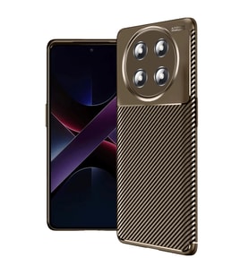 Honor Magic 7 Lite Kılıf Auto Focus Karbon Kapak - Kahverengi