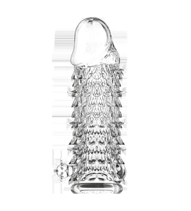 River World Kristal Görünüm Olan Kabartmalı Güçlü Uyarıcılı 13,7 cm'lik Pe nis Kılıfı