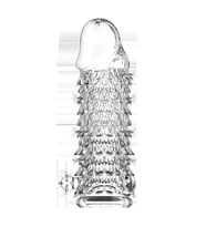 River World Kristal Görünüm Olan Kabartmalı Güçlü Uyarıcılı 13,7 cm'lik Pe nis Kılıfı