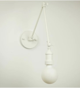 RİOLİGHT RETRO,MODERN BEYAZ 1XE27 DUYLU ÜÇ MAFSALLI METAL AKROBAT DUVAR APLİK
