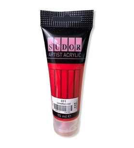 SÜDOR MA075-311 AKRİLİK BOYA 75 ML VERMİYON KIRMIZI