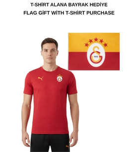Galatasaray Orijinal Lisanslı Sıfır Yaka Kırmızı A Takım 5 YILDIZ Antrenman T-Shirt