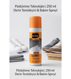 SprayClean - Spor Ayakkabı Temizleme ve Bakım Spreyi 250 ml, Süet Nubuk Deri Yumuşatıcı Sıvı Sprey