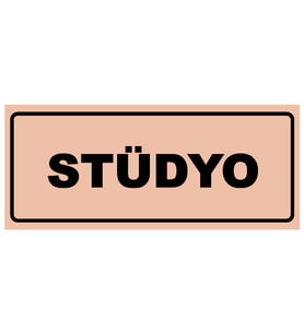 STÜDYO YAZILI YÖNLENDİRME LEVHASI (Bakır)