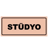 STÜDYO YAZILI YÖNLENDİRME LEVHASI (Bakır)