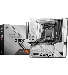 MSI B650M PROJECT ZERO WIFI-6E DDR5 HDMI-DP PCIE 4.0 AM5 mATX