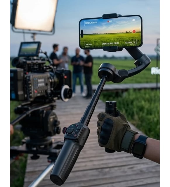 ビデオカメラ Smartphone Gimbal Profesyonel Telefon Video Sabitleyici Gimbal Stabilizer Vlog Aparatı