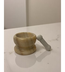 Mermer Açık Renk Havan Sarımsak Döveceği