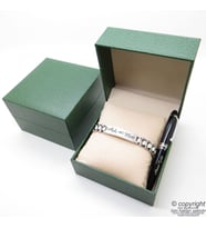 Kişiye Özel Krom Bileklik Unisex + İsme Özel Mini Cep Kalemi - Hediyelik Kutulu Set (Karışık)