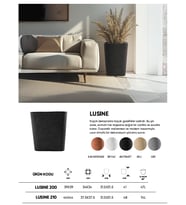 BOSTANN DEKORATİF SAKSI - LUSINE 210 - 74 LİTRE (Antrasit)