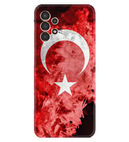 Samsung Galaxy M14 Kılıf Resimli Desenli Baskılı Silikon Şanlı Türk Bayrağı 1315