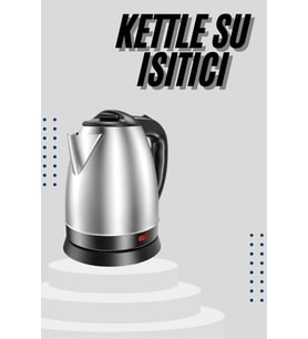 Kettle C F Tipi 220-240V Paslanmaz Çelik Elektrik Kablolu Otomatik Kapanma